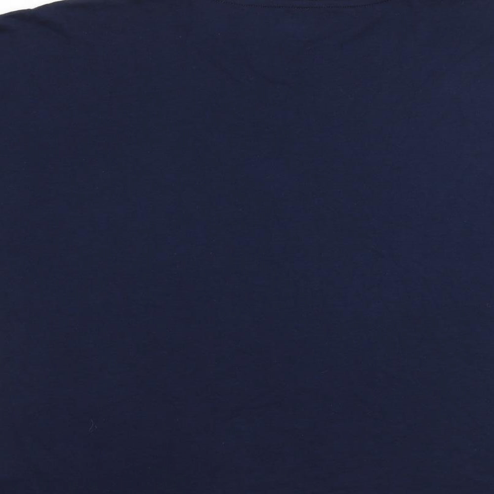 Marks and Spencer Womens Blue Polyester Basic T-Shirt Size 12 Round Neck