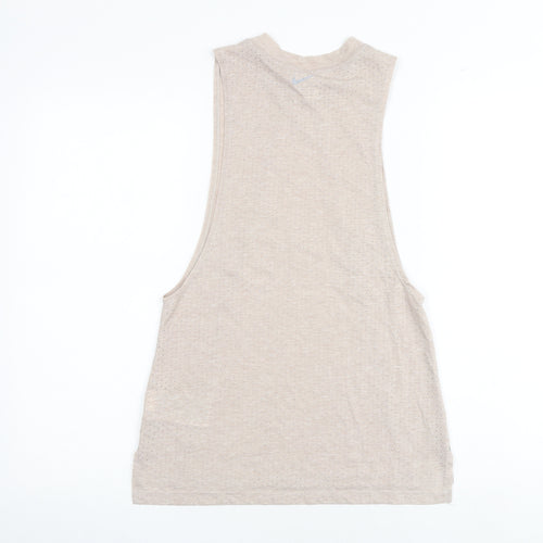 Nike Womens Beige Polyester Pullover Tank Size XS Crew Neck Pullover