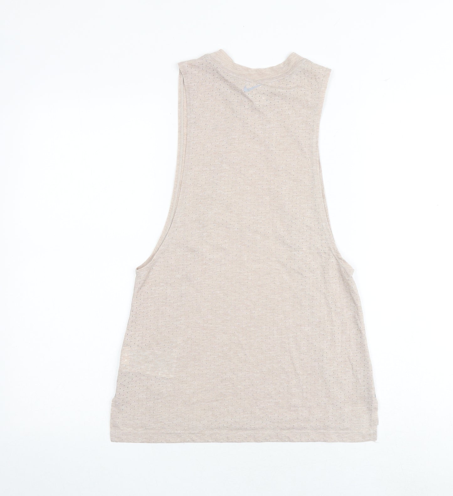 Nike Womens Beige Polyester Pullover Tank Size XS Crew Neck Pullover