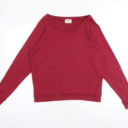 Hush Womens Red 100% Cotton Pullover Sweatshirt Size XS Pullover - Boat Neck