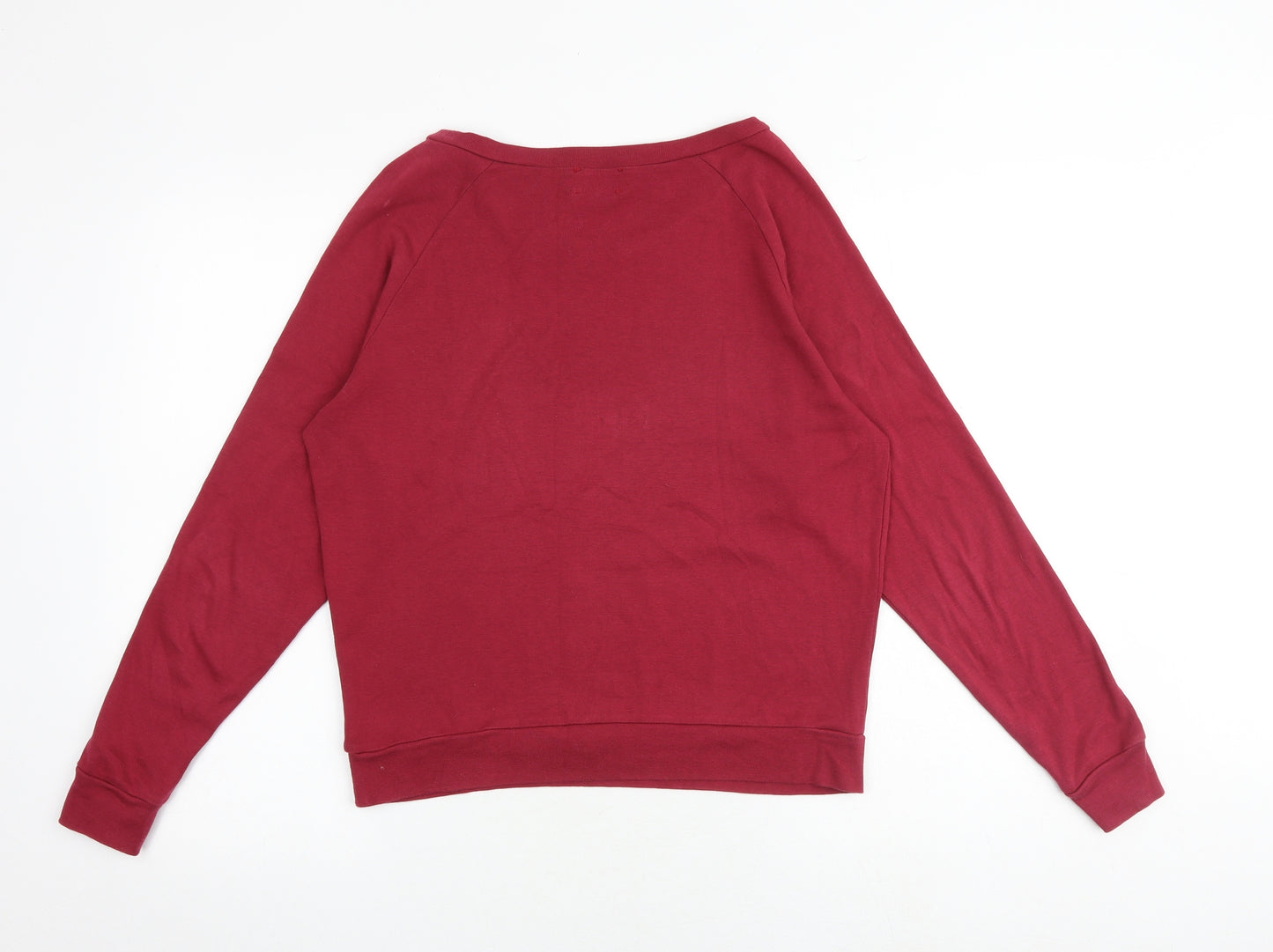 Hush Womens Red 100% Cotton Pullover Sweatshirt Size XS Pullover - Boat Neck