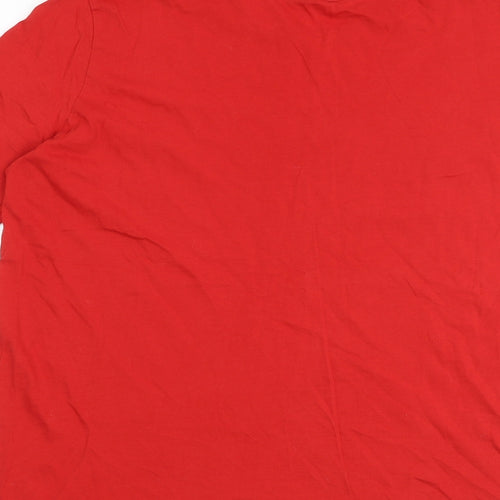 Zara Womens Red Cotton Basic T-Shirt Size M Round Neck - Liberation of The Ordinary