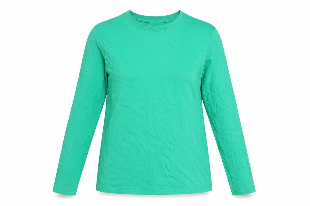 Dunnes Stores Womens Green 100% Cotton Basic T-Shirt Size XS Round Neck
