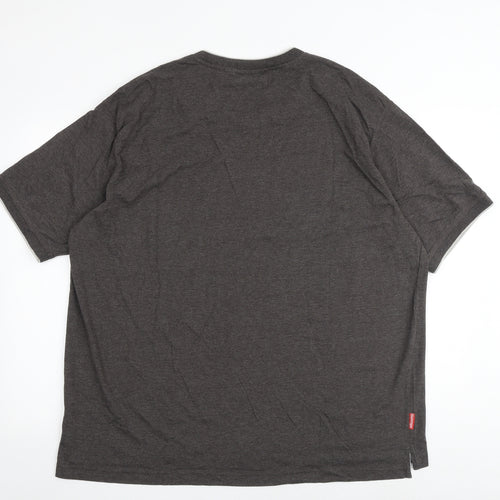 Slazenger Mens Grey Polyester T-Shirt Size 3XL V-Neck
