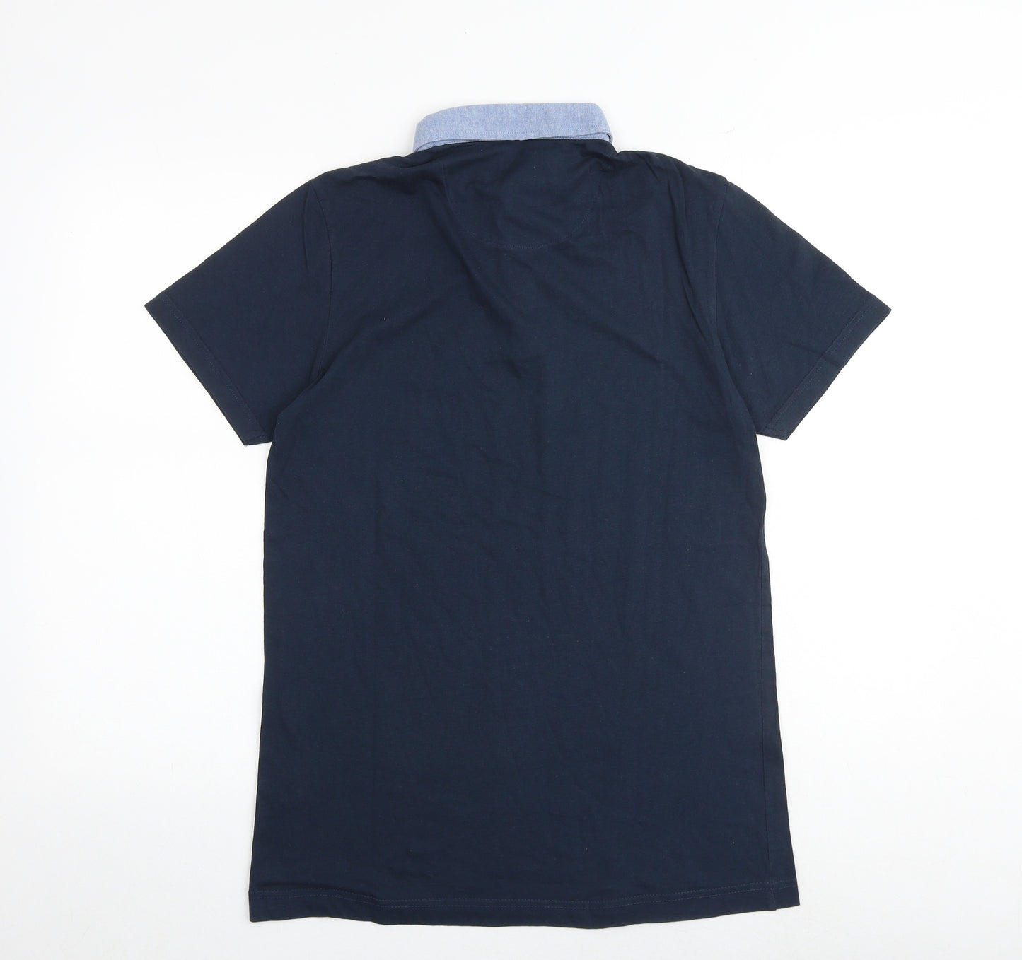 Brave Soul Mens Black Cotton Polo Size M Collared