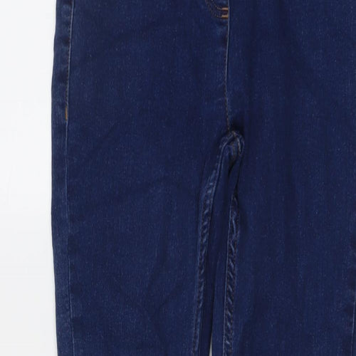 NEXT Womens Blue Cotton Skinny Jeans Size 8 L26 in Regular Button
