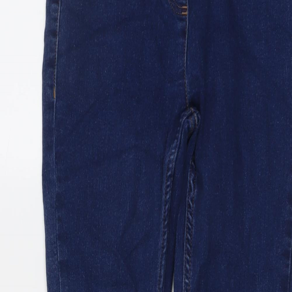 NEXT Womens Blue Cotton Skinny Jeans Size 8 L26 in Regular Button