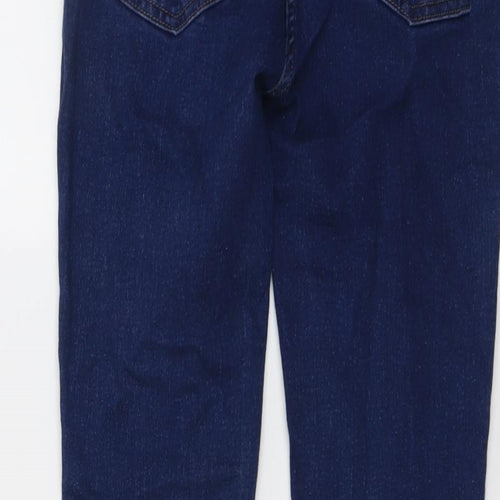 NEXT Womens Blue Cotton Skinny Jeans Size 8 L26 in Regular Button