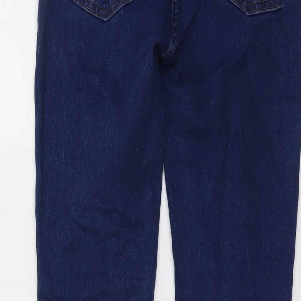 NEXT Womens Blue Cotton Skinny Jeans Size 8 L26 in Regular Button