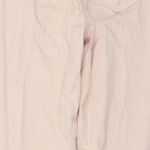 H&M Womens Pink Cotton Skinny Jeans Size 10 Regular Button