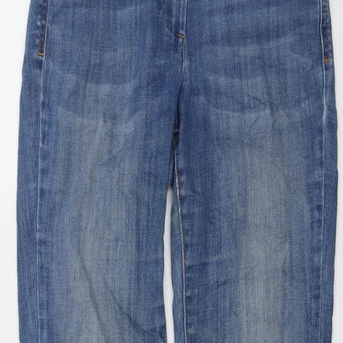 Marks and Spencer Womens Blue Cotton Skinny Jeans Size 6 L29 in Regular Button