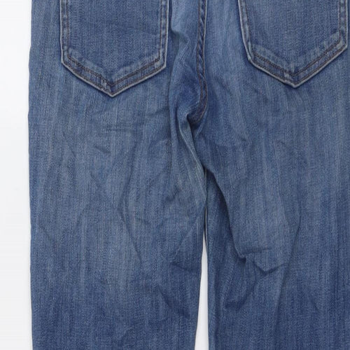 Marks and Spencer Womens Blue Cotton Skinny Jeans Size 6 L29 in Regular Button