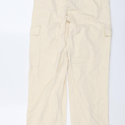 STR Womens Beige Cotton Straight Jeans Size 4 L30 in Regular Button