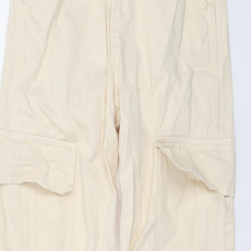 STR Womens Beige Cotton Straight Jeans Size 4 L30 in Regular Button