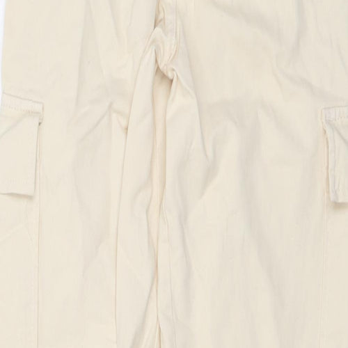 STR Womens Beige Cotton Straight Jeans Size 4 L30 in Regular Button