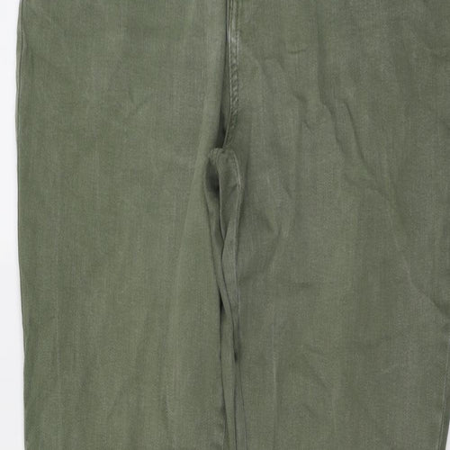 Principles Womens Green Cotton Straight Jeans Size 16 L29 in Regular Button