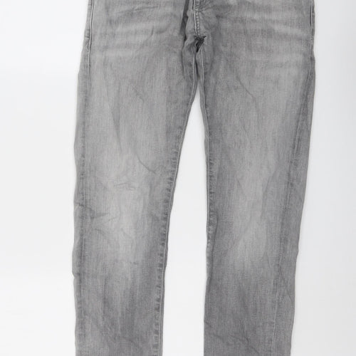 Mavi Mens Grey Cotton Straight Jeans Size 30 in L29 in Regular Button