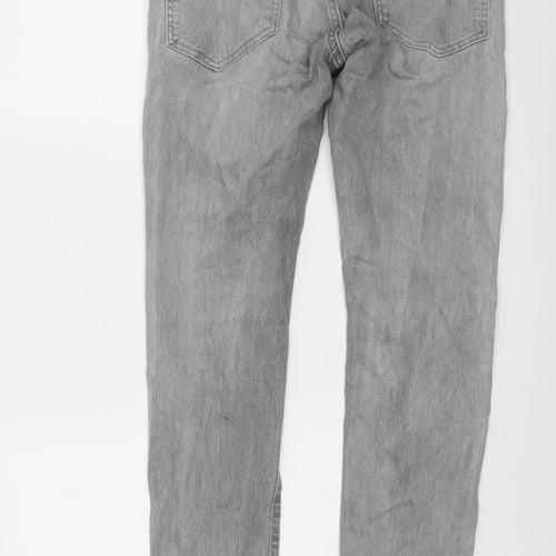 Mavi Mens Grey Cotton Straight Jeans Size 30 in L29 in Regular Button
