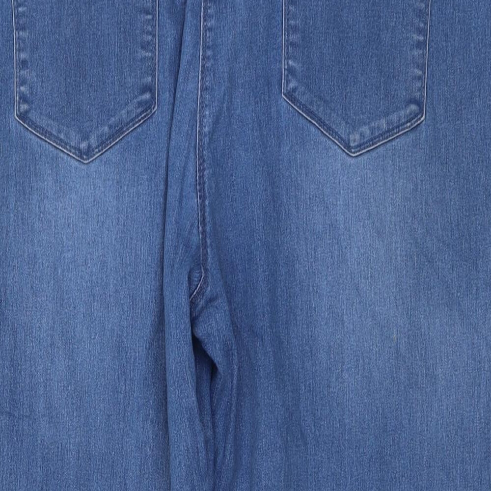 BHS Womens Blue Cotton Mom Jeans Size 20 L25 in Regular Button