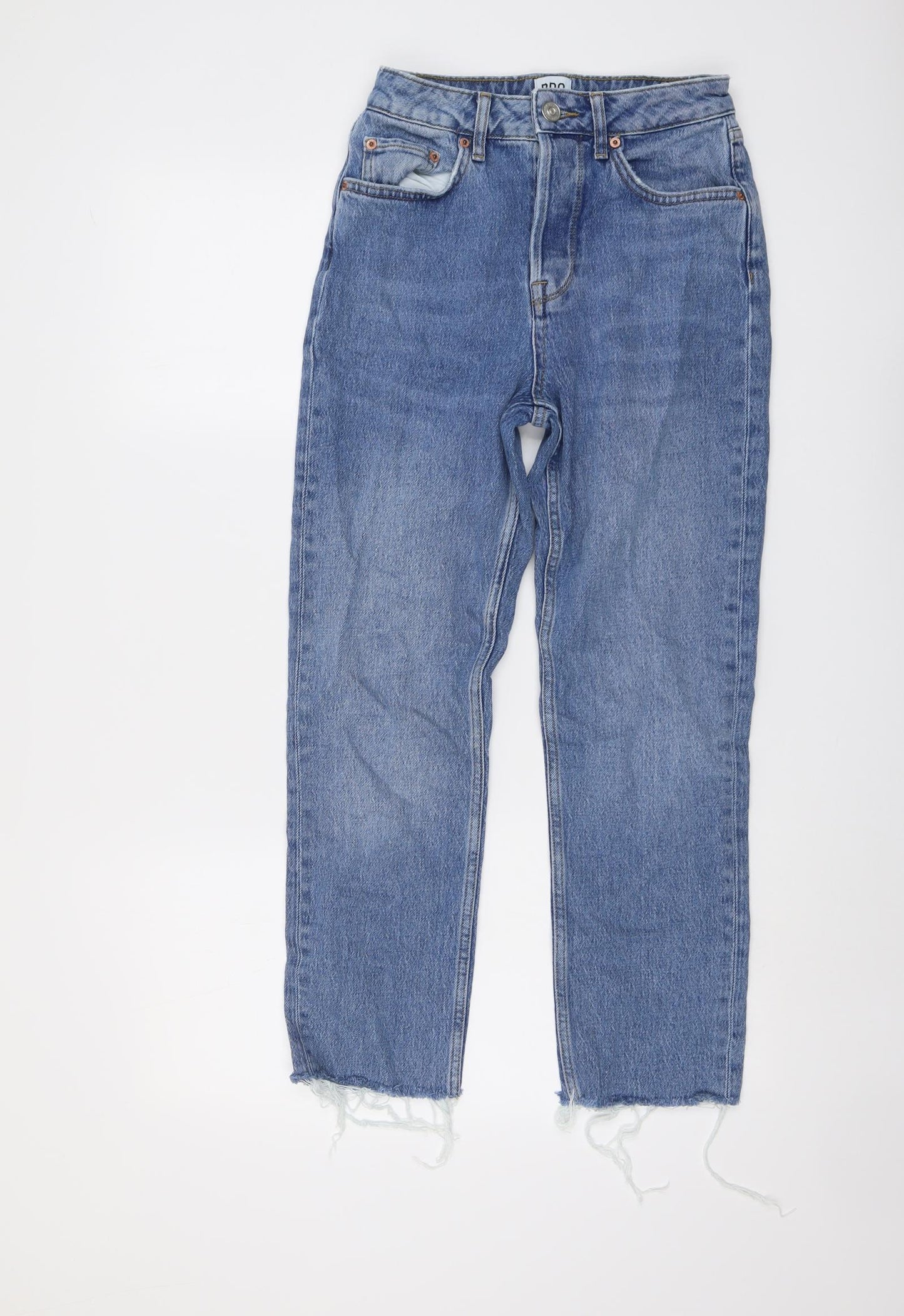 BDG Womens Blue Cotton Straight Jeans Size 27 in L25 in Regular Button