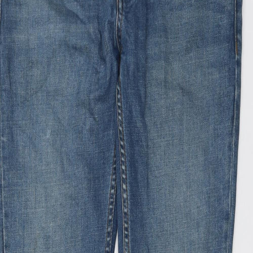 Topman Mens Blue Cotton Skinny Jeans Size 30 in L32 in Regular Button