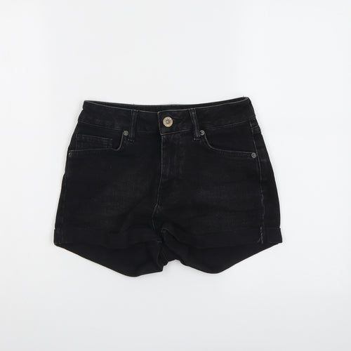 BDG Womens Black Cotton Hot Pants Shorts Size 26 in L3 in Regular Button