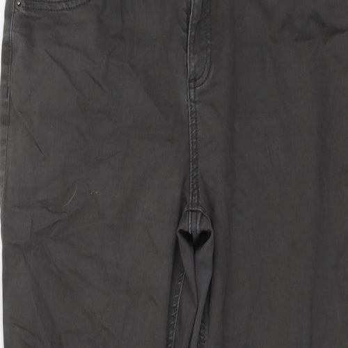 Marks and Spencer Womens Grey Cotton Skinny Jeans Size 12 L27 in Regular Button