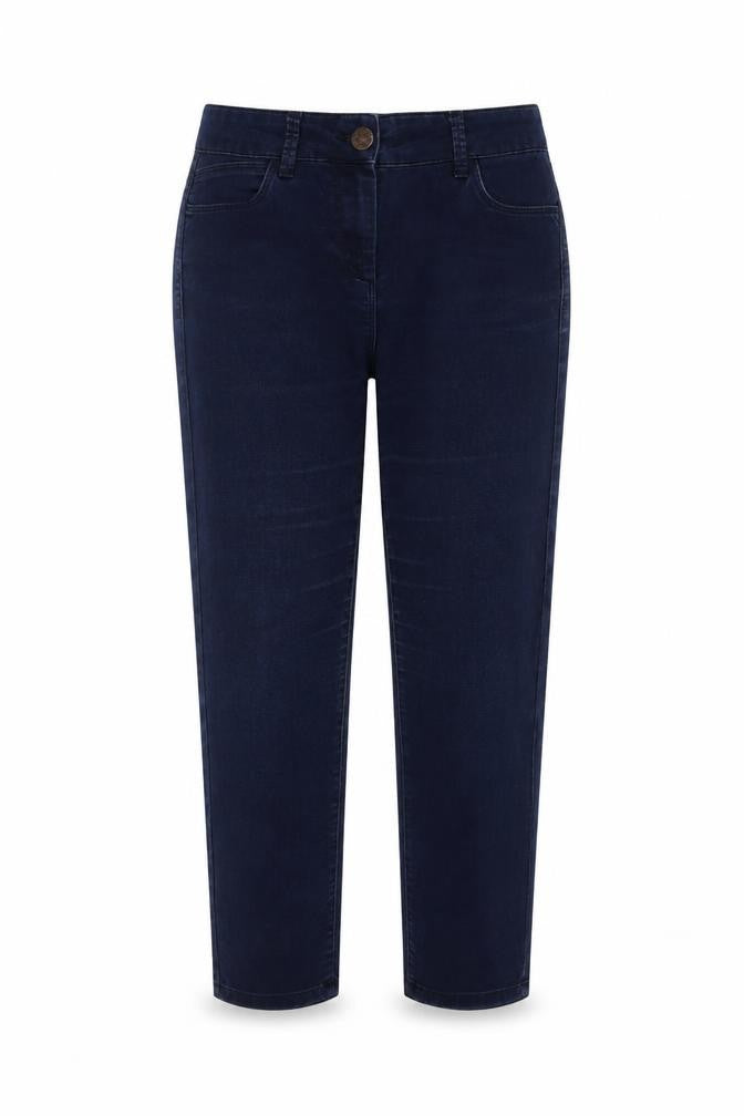 Marks and Spencer Womens Blue Cotton Straight Jeans Size 10 L23 in Regular Button