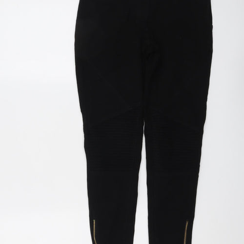 H&M Womens Black Cotton Skinny Jeans Size 6 L26 in Regular Button