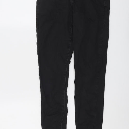 Topshop Womens Black Cotton Skinny Jeans Size 28 in L27 in Regular Button