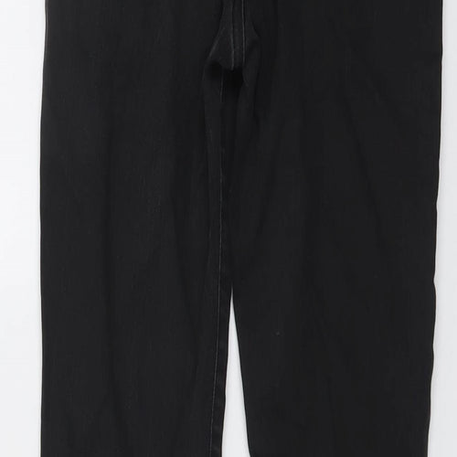 Topshop Womens Black Cotton Skinny Jeans Size 28 in L27 in Regular Button