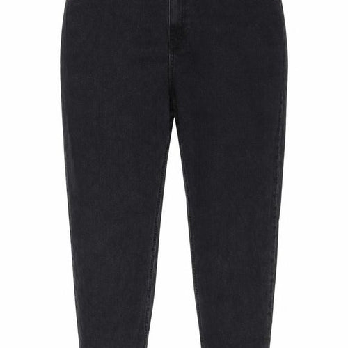 H&M Womens Grey Cotton Mom Jeans Size XL L26 in Regular Button