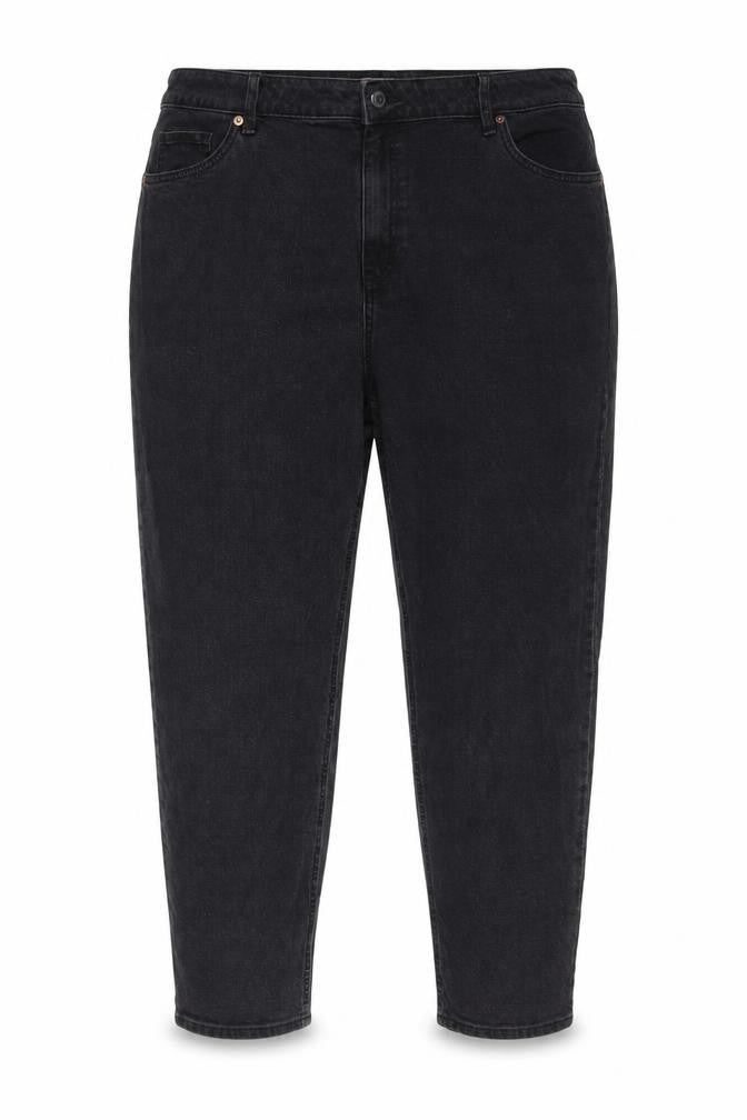 H&M Womens Grey Cotton Mom Jeans Size XL L26 in Regular Button