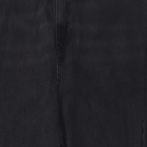 H&M Womens Grey Cotton Mom Jeans Size XL L26 in Regular Button