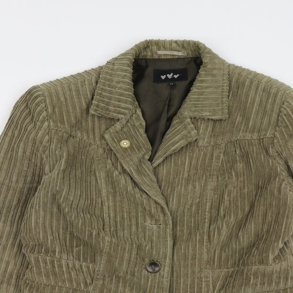 Per Una Womens Brown Jacket Blazer Size 14 Button