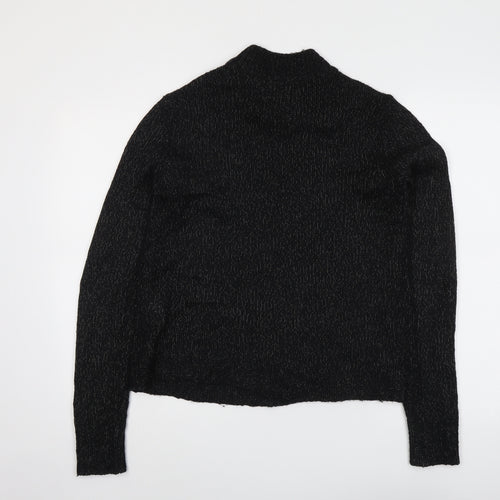 VERO MODA Womens Black Mock Neck Acrylic Pullover Jumper Size S