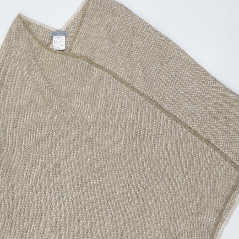 Fantasie Terrene Womens Beige V-Neck Acetate Pullover Jumper One Size - Poncho