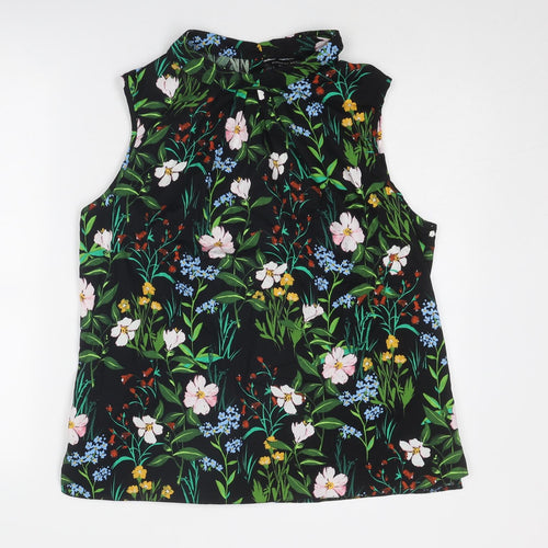 Dorothy Perkins Womens Multicoloured Floral Cotton Basic Tank Size 20 Round Neck