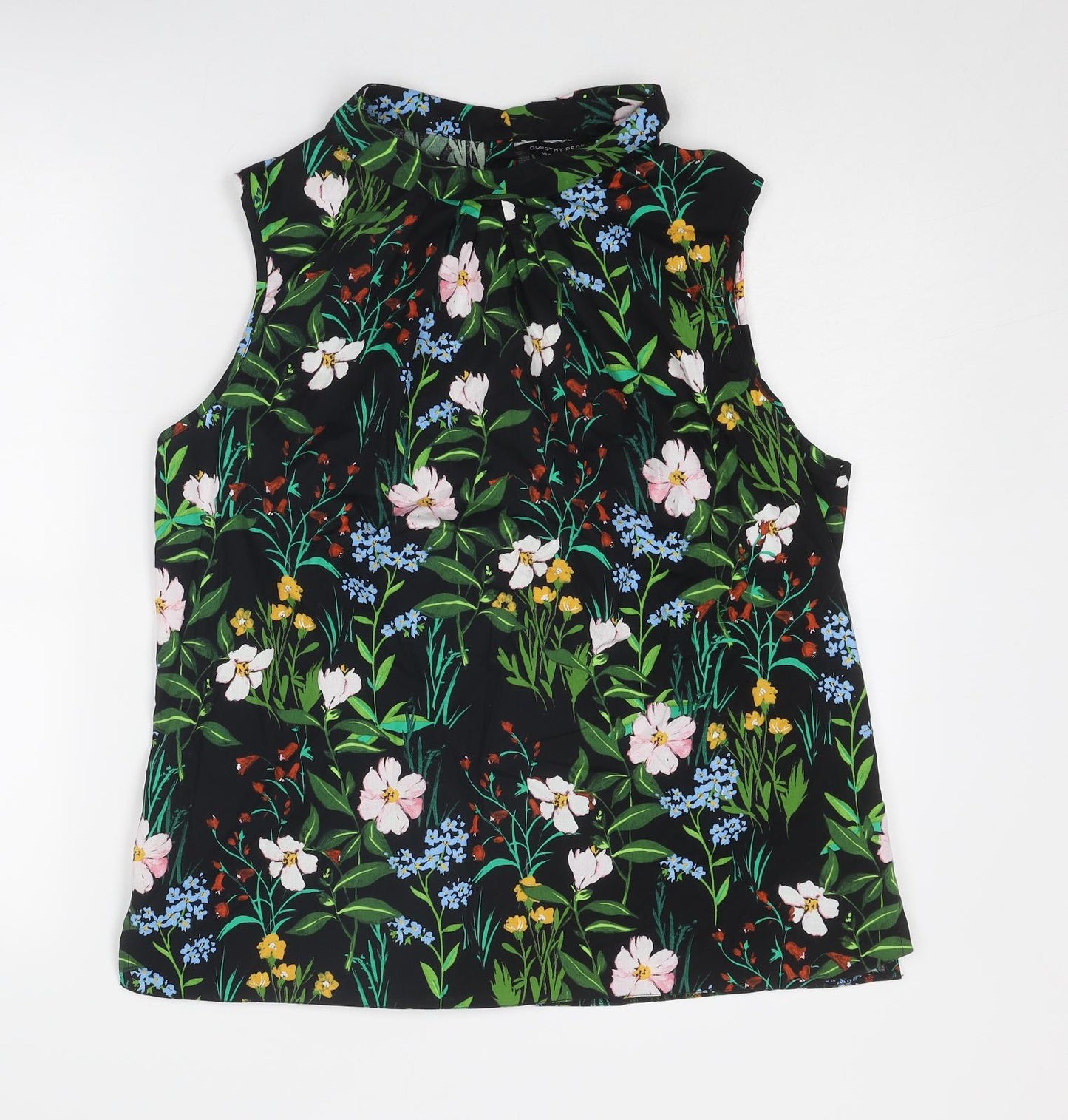 Dorothy Perkins Womens Multicoloured Floral Cotton Basic Tank Size 20 Round Neck
