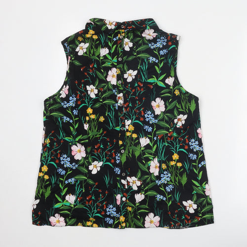 Dorothy Perkins Womens Multicoloured Floral Cotton Basic Tank Size 20 Round Neck