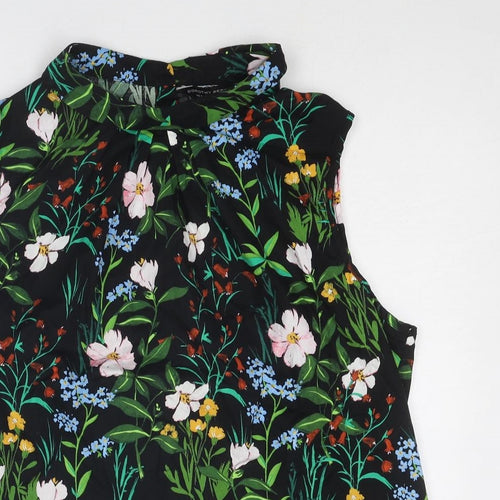 Dorothy Perkins Womens Multicoloured Floral Cotton Basic Tank Size 20 Round Neck