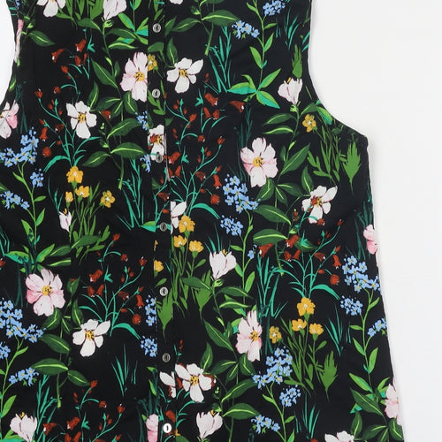 Dorothy Perkins Womens Multicoloured Floral Cotton Basic Tank Size 20 Round Neck