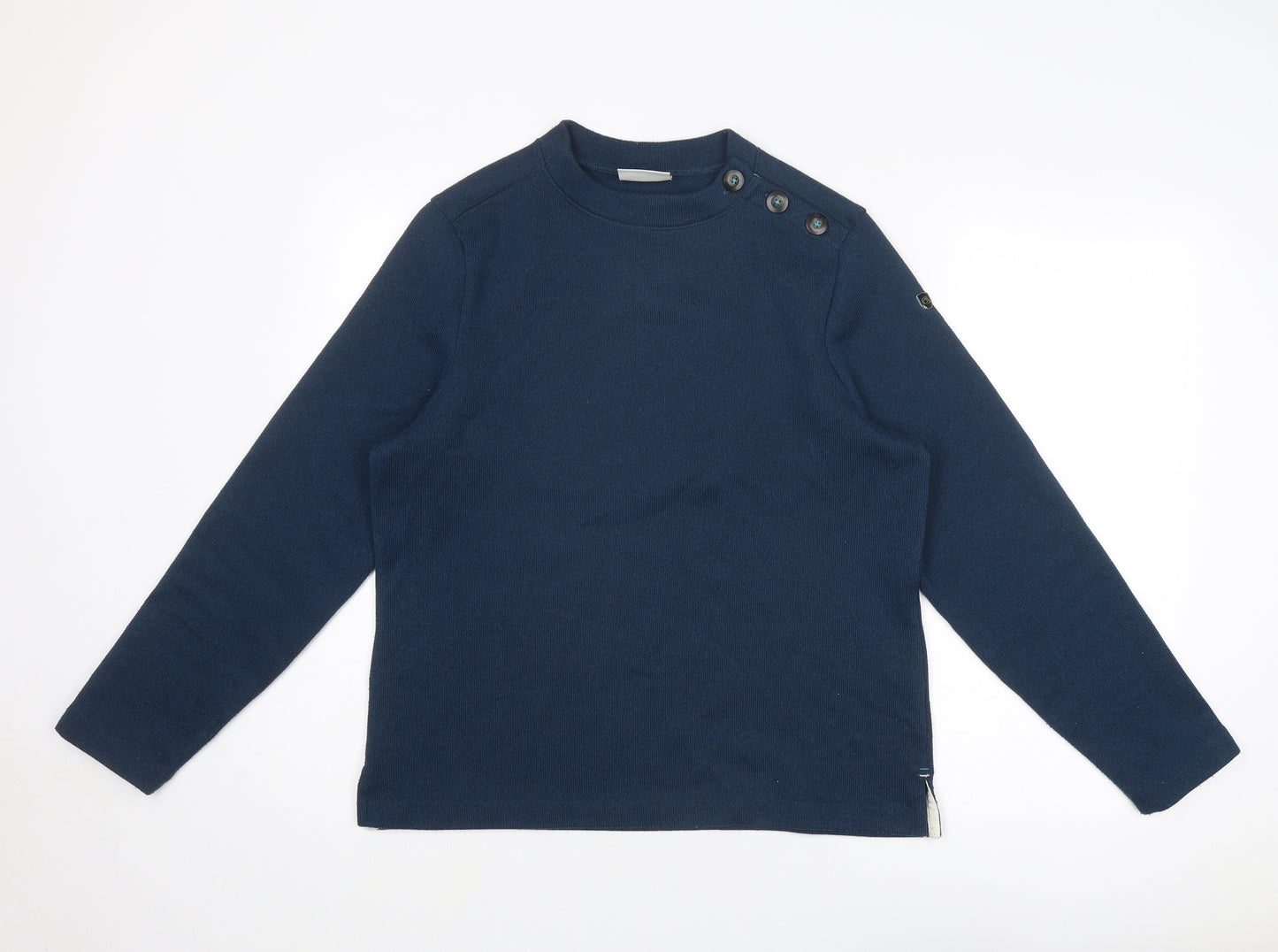 Craghoppers Womens Blue Crew Neck Polyester Pullover Jumper Size 14