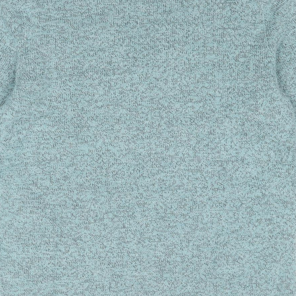 Damart Womens Blue V-Neck Acrylic Pullover Jumper Size 10 - Size 10-12