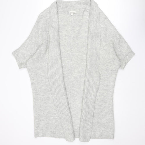 Monsoon Womens Grey Collared Acrylic Cardigan Jumper Size S
