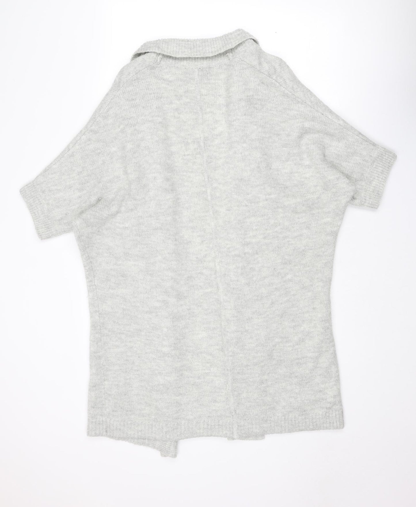 Monsoon Womens Grey Collared Acrylic Cardigan Jumper Size S