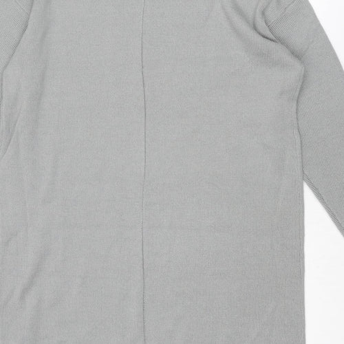 Boohoo Womens Grey Crew Neck Acrylic Pullover Jumper Size S