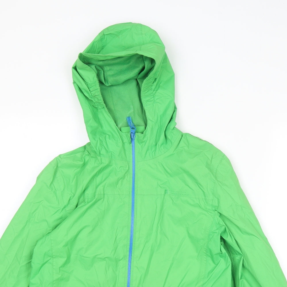 Mountain Warehouse Boys Green Windbreaker Jacket Size 13 Years Zip