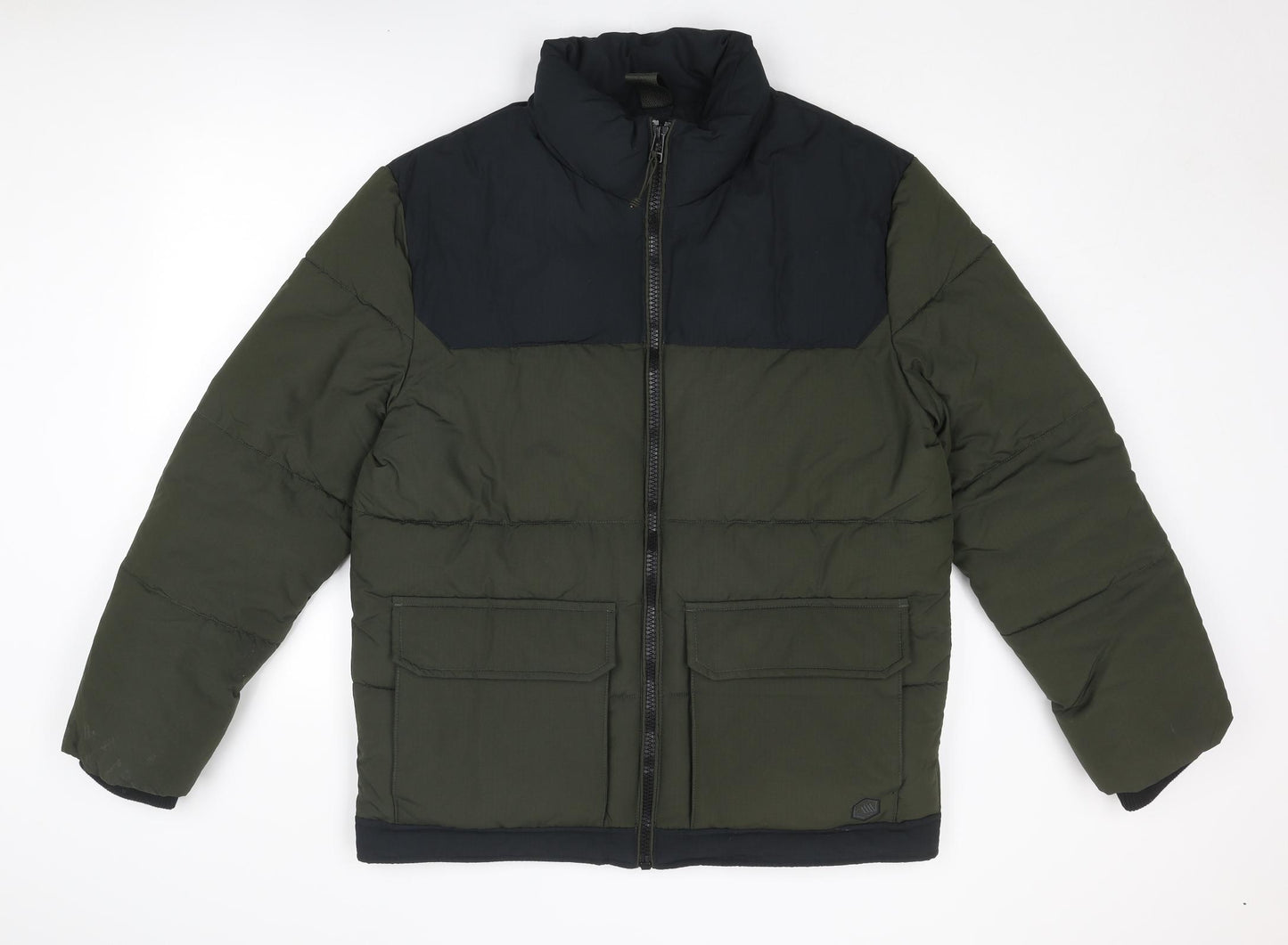 Marks and Spencer Mens Green Puffer Jacket Jacket Size L Zip