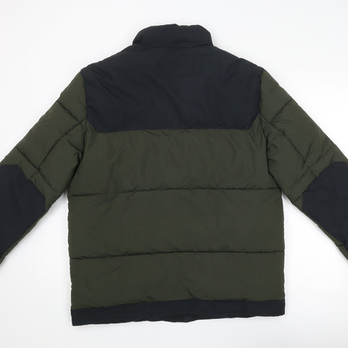 Marks and Spencer Mens Green Puffer Jacket Jacket Size L Zip
